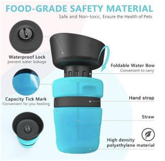 HydroPaws Water Bottle — Foldable Travel Bowl