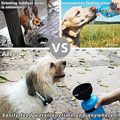 HydroPaws Water Bottle — Foldable Travel Bowl