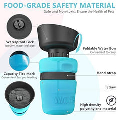 HydroPaws Water Bottle — Foldable Travel Bowl