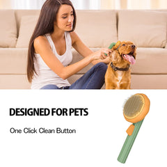 Pumpkin Grooming Brush — Self-Cleaning Slicker