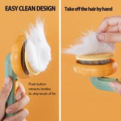 Pumpkin Grooming Brush — Self-Cleaning Slicker