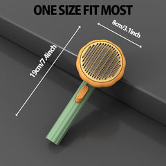 Pumpkin Grooming Brush — Self-Cleaning Slicker