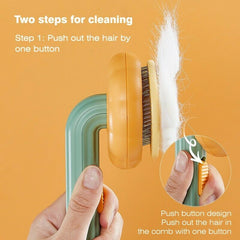 Pumpkin Grooming Brush — Self-Cleaning Slicker