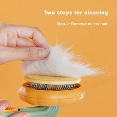 Pumpkin Grooming Brush — Self-Cleaning Slicker